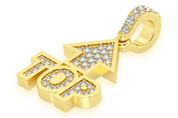 0.25CTW Top Emoji Hip Hop Pendant  customdiamjewel   