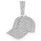 0.50CTW Cluster Diamond Ballcap White Gold Pendant customdiamjewel