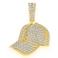 0.50CTW Cluster Diamond Ballcap White Gold Pendant customdiamjewel