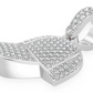 0.50CTW Cluster Diamond Ballcap White Gold Pendant customdiamjewel