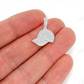0.50CTW Cluster Diamond Ballcap White Gold Pendant customdiamjewel
