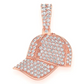 0.50CTW Cluster Diamond Ballcap White Gold Pendant customdiamjewel