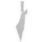 0.40CTW Gold Israel Palestine Country Diamond Pendant customdiamjewel