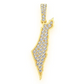 0.40CTW Gold Israel Palestine Country Diamond Pendant customdiamjewel