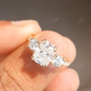 Elongated Cushion Cut Moissanite Side Round Cut Engagement Ring  customdiamjewel   