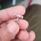 Clover Style Stud Moissanite Flower Earrings  customdiamjewel   