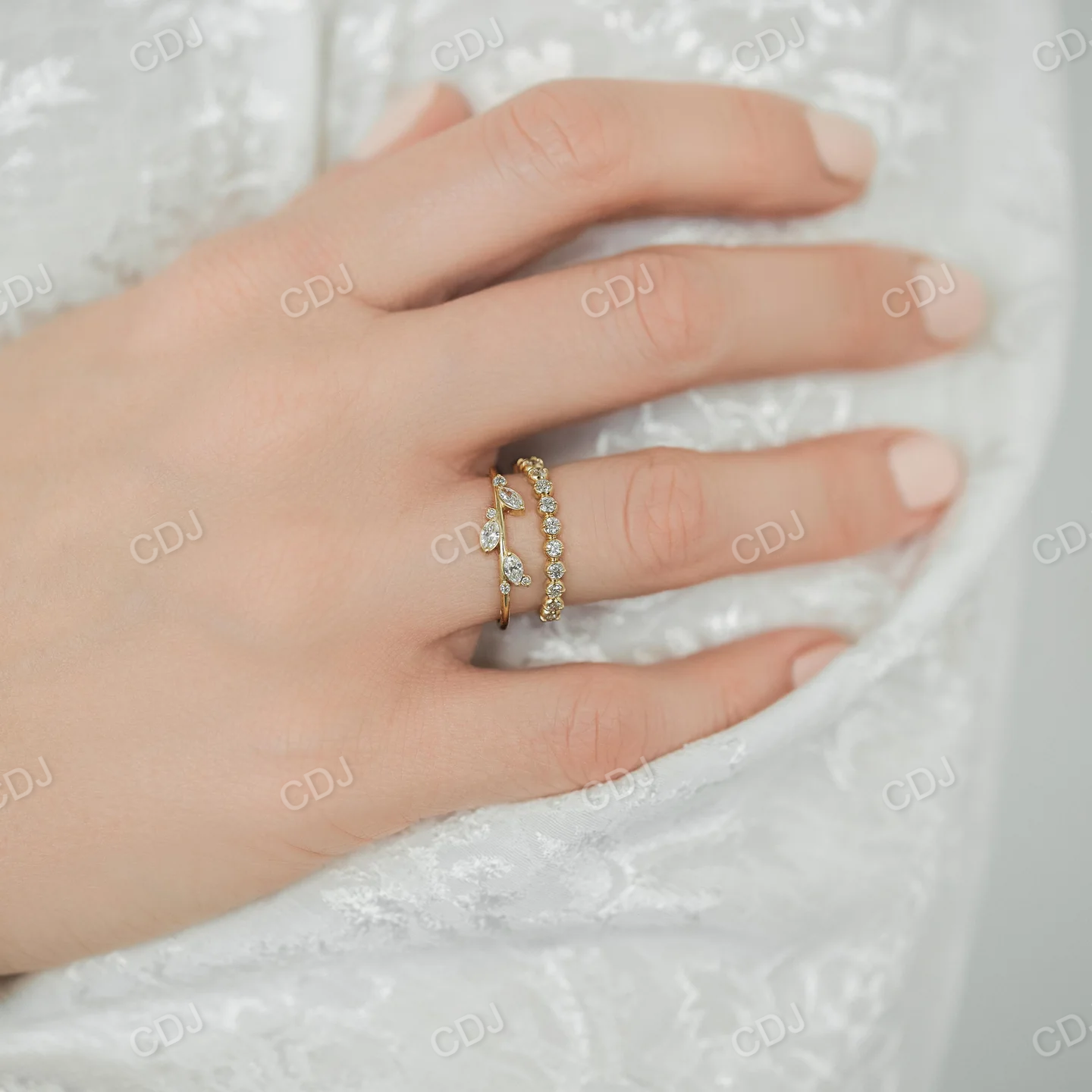 0.39CTW Round Lab Grown Diamond Half Eternity Wedding Band  customdiamjewel   