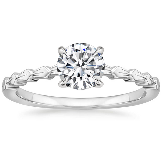 2CT Round Cut Lab Grown Diamond Art Deco Engagement Ring  customdiamjewel   