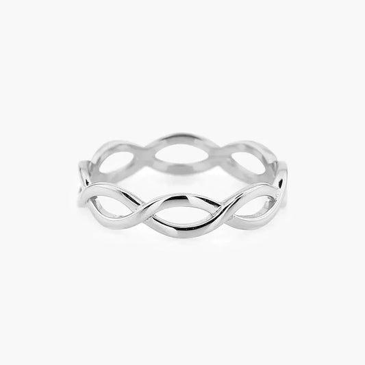 Infinity Wedding Band  customdiamjewel 10KT White Gold 