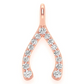0.15CTW Round Diamond Open Wishbone Pendant  customdiamjewel   