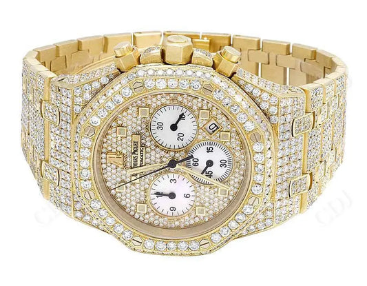 AP Moissanite Custom Iced Out Men's Wrist Watch customdiamjewel