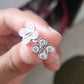 Clover Style Stud Moissanite Flower Earrings  customdiamjewel   