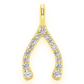 0.15CTW Round Diamond Open Wishbone Pendant  customdiamjewel   