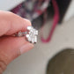 Clover Style Stud Moissanite Flower Earrings  customdiamjewel   