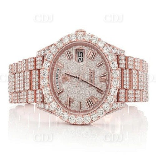 Luxury Rose Gold Hip Hop Men Rolex Diamond Watch.(23.96CTW)  customdiamjewel   