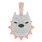 White Gold Pitbull Diamond Pendant customdiamjewel