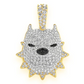 White Gold Pitbull Diamond Pendant customdiamjewel