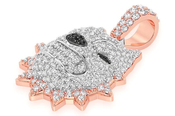 White Gold Pitbull Diamond Pendant customdiamjewel