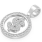 1.00CTW Dollar Sign Circle White Gold Pendant customdiamjewel