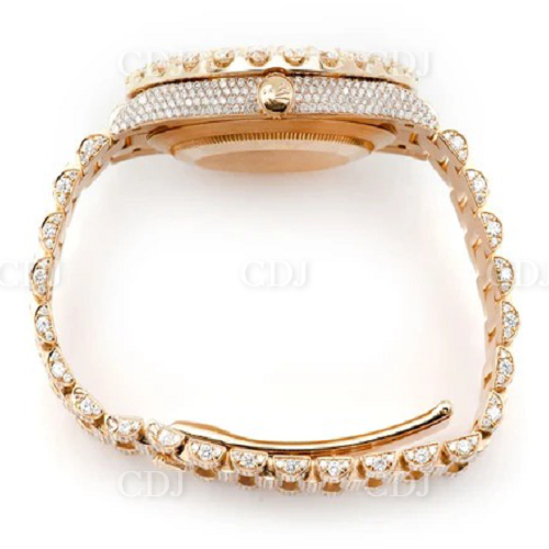 Customized Men's 18K Gold Luxury Rolex Diamond Watch(22.23CTW)
