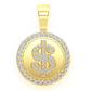1.00CTW Dollar Sign Circle White Gold Pendant customdiamjewel