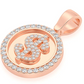 1.00CTW Dollar Sign Circle White Gold Pendant customdiamjewel