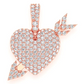 0.50CTW Cluster Diamond Heart & Arrow Pendant  customdiamjewel   