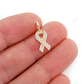 0.25CTW Diamond Awareness Ribbon Gold Pendant customdiamjewel