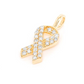 0.25CTW Diamond Awareness Ribbon Gold Pendant customdiamjewel