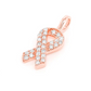 0.25CTW Diamond Awareness Ribbon Gold Pendant customdiamjewel