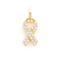 0.25CTW Diamond Awareness Ribbon Gold Pendant customdiamjewel