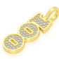 0.33CTW $100 Bill Number Gold Iced Out Pendant customdiamjewel