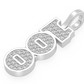 0.33CTW $100 Bill Number Gold Iced Out Pendant customdiamjewel