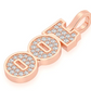 0.33CTW $100 Bill Number Gold Iced Out Pendant customdiamjewel