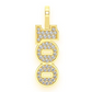 0.33CTW $100 Bill Number Gold Iced Out Pendant customdiamjewel