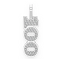0.33CTW $100 Bill Number Gold Iced Out Pendant customdiamjewel