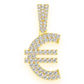 0.45CTW Euro Currency Symbol Gold Hip Hop Pendant customdiamjewel