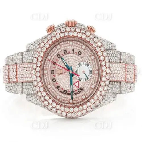 Two Tone Hip Hop Fully Iced Out Rolex Watch customdiamjewel