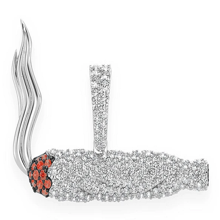Alternative Burning Joint Diamond Gold Pendant customdiamjewel
