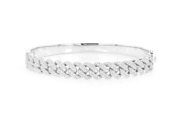 Hip Hop Diamond Cuban Bangle Bracelet  customdiamjewel   