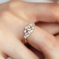 0.55CTW Real Baguette Diamond Stackable Cluster Wedding Band  customdiamjewel   