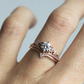 Vintage Round Cut Moissanite Bridal Ring Set  customdiamjewel   