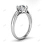 Solid White Gold Tapered Band Solitaire Engagement Ring  customdiamjewel   