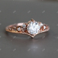 Vintage Round Cut Moissanite Bridal Ring Set  customdiamjewel   