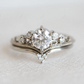 Vintage Round Cut Moissanite Bridal Ring Set  customdiamjewel 10KT White Gold VVS-EF