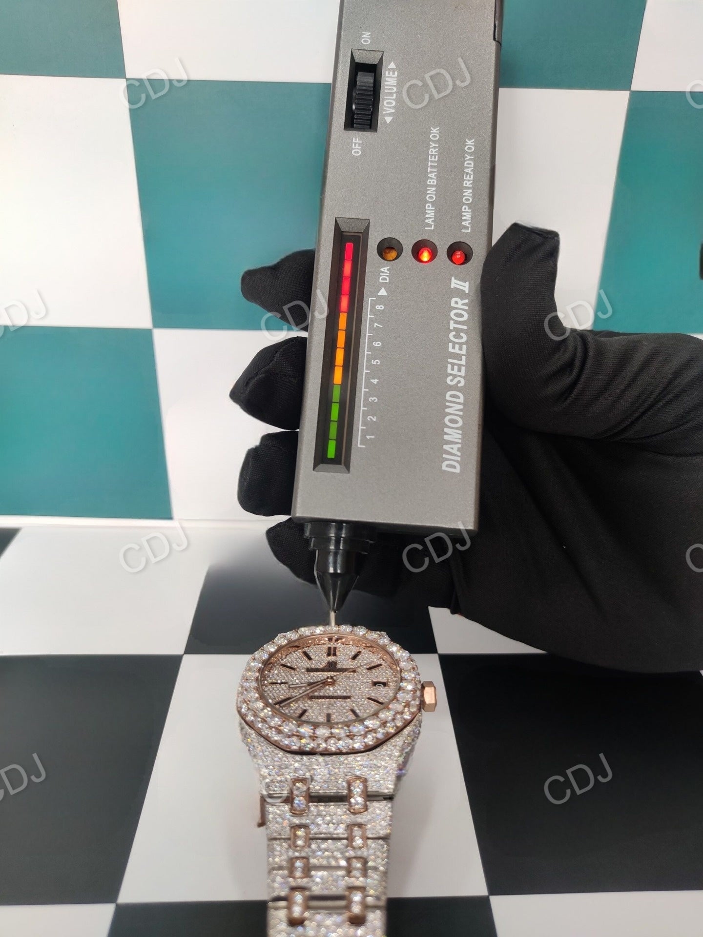 Rose White AP Regular Belt Swiss Movement Watch customdiamjewel