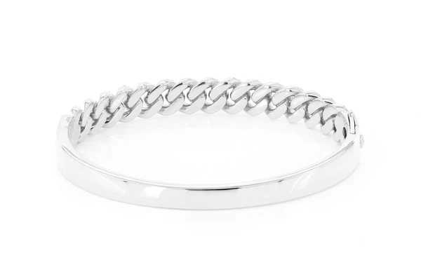 Hip Hop Diamond Cuban Bangle Bracelet  customdiamjewel   