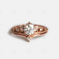 Vintage Round Cut Moissanite Bridal Ring Set  customdiamjewel 10KT Rose Gold VVS-EF