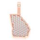 Diamond Georgia State White Gold Iced Out Pendant customdiamjewel