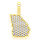Diamond Georgia State White Gold Iced Out Pendant customdiamjewel